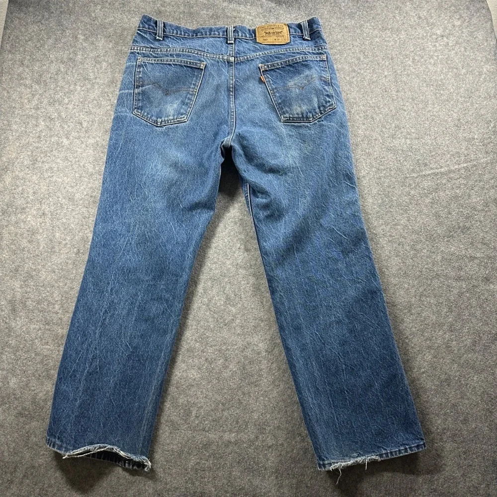 Vtg Levi's 517 Orange Tab Jeans Mens 38x32 (fits 34x28) Bootcut Made in USA